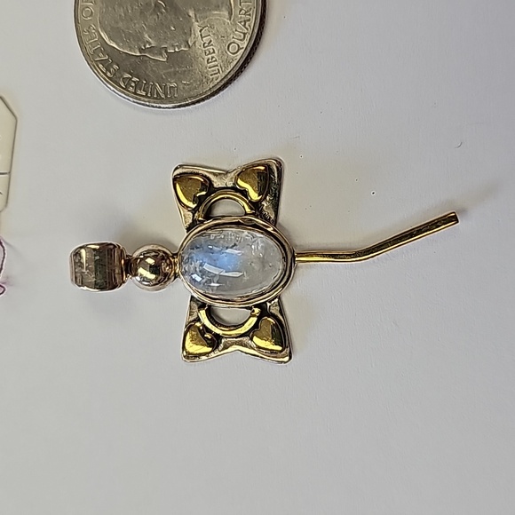 New Moonstone Dragonfly pendant in sterling - Picture 5 of 6